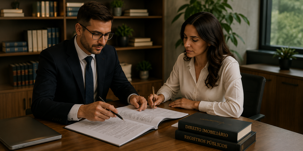 Direito Imobiliário aplicado à análise de contratos e matrícula do imóvel.